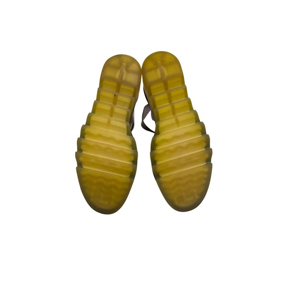 Fly London Yaba Wedge Sandals Silver Black Patent Leather Platform EU 38 US 7.5 - Picture 5 of 7